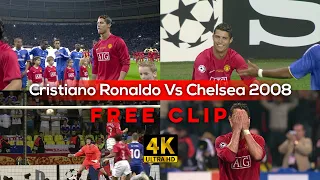 Cristiano Ronaldo Vs Chelsea 🔥- champions league final 2008 - Ronaldo Free Clip