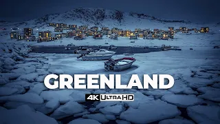 FLYING OVER GREENLAND (4K UHD) 15 minute Ambient Drone Film + Music for beautiful relaxation.