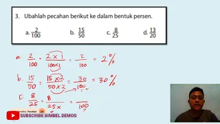 3  Ubahlah pecahan berikut ke dalam bentuk persen a. 2/100 b. 15/50 c. 8/25 d. 13/20