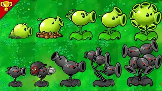 Plants vs Zombies : Green Vs Black Team Mutant Peashooter Use Plant Food