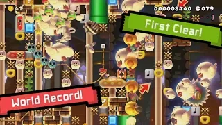 I got FIRST CLEAR on Mario Maker 2's HARDEST LEVEL