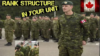 Canadian Army Reserve || Rank Structure in the Reserves