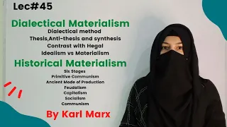 Dialectical Materialism And Historical Materialism By Karl Marx || Thesis,anti thesis synthesis