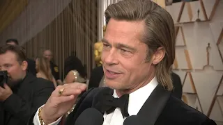 Brad Pitt Jokes He's Prepared a 'Downer' Speech | Oscars 2020