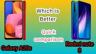 Redmi note 8 vs Galaxy A20s 🔥 | Quick Comparison | Which is better