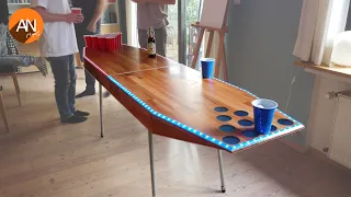 DIY Beer Pong Table with LED - using Epoxy Resin on Wood