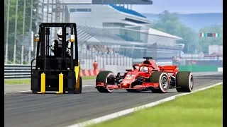 Ferrari F1 2018 vs Forklift Monster - Monza