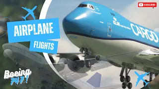 LOW BIG Airplane Flight Landing!! KLM Boeing 747 Landing at Gibraltar Airport