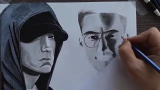 Land master vs Eminem рисунок