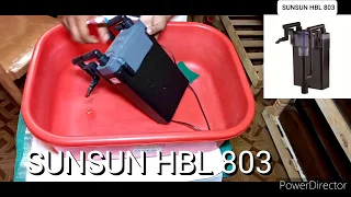 SUNSUN HBL 802 (801 / 803) external hang on filter review and maintenance with Subtitle