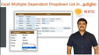 Create Multiple Dependent Dropdown Lists in Excel - தமிழ்(Tamil)