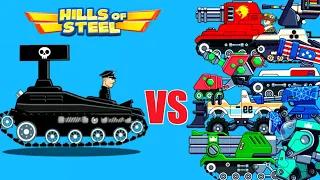 ALL 23 TANKS FIGHTS AGAINST BOSS TANK LEGION-Hills Of Steel