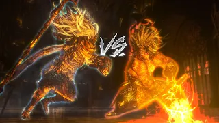 Archthrones Nameless War God VS Champion's Ashes Nameless King (Dark Souls 3 Boss VS Boss Mod)