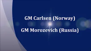 GM Carlsen (Norway) - GM Morozevich (Russia) 5m + PGN