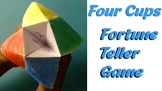 How to make Four Cups Origami | Fortune Teller Game | Paper four cups