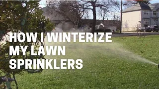 How I Winterize My Lawn Sprinklers  #lawnsprinklers #lawncare #aroundthehousewithpat