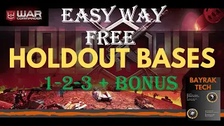 War Commander- HOLDOUT BASE 1-2-3 + BONUS /MONTH OF AUGUST/ EASYWAY/ FREE