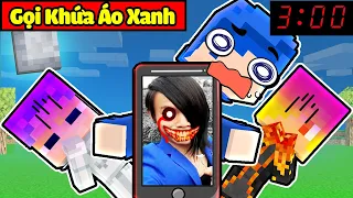 HUY NOOB GỌI KHỨA ÁO XANH VÀO 3 GIỜ SÁNG TRONG MINECRAFT 📱😈