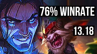 SYLAS vs KLED (MID) | 76% winrate, 14/1/5, 9 solo kills, Legendary | TR Grandmaster | 13.18