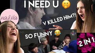 V DID WHAT? 🤯 BTS STORYLINE REACTION | FIRST REACTION TO BTS (방탄소년단) 'I NEED U' + ROLE EXCHANGE