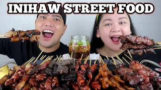 FILIPINO STREET FOOD IHAW IHAW OVERLOAD MUKBANG | (PORK BBQ, TENGA, ISAW, ATAY, BETAMAX, ADIDAS)