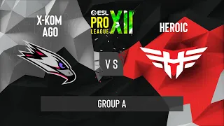 CS:GO - Heroic vs. x-kom AGO [Nuke] Map 2 - ESL Pro League Season 12 - Group A - EU