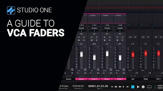 Understanding VCA FADERS Studio One 6 - walkthrough tutorial