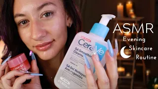 ASMR Evening Skincare Routine ✨ whispering, skincare product tapping + rambles