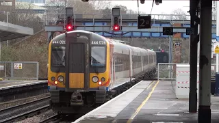 South Western Railway Class 444 028 Departures Southampton Central for London Stopping Services