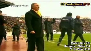Serie A 2008-2009, day 20 Bologna - Milan 1-4 (Di Vaio goal)