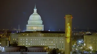 Greenpeace USA Projects Methane Flares & Frontline Testimonials across DC to #StopCP2 and #StopLNG