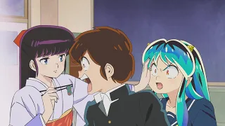 Ataru-san tries to eat Ryouko-chan's spoiled "obentou"!!!  ^_^  "Urusei Yatsura 2022" - うる星やつら
