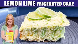 LEMON LIME FRIGERATED CAKE made easy with box cake mix