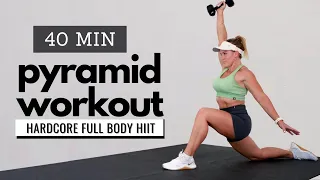 HARDCORE HIIT PYRAMID WORKOUT | Full Body Workout with Dumbbells