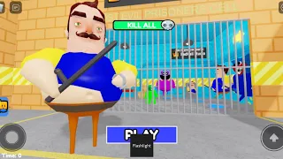 NEW| NEIGHBOUR BARRY'S PRISON RUN |OBBY FULL GAMEPLAY #roblox #obby