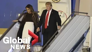 Donald Trump arrives for G20 summit in Argentina