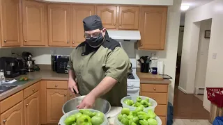 Making Pickled Green Tomatoes Part 1