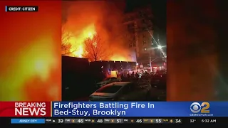 Vacant Building Up In Flames In Brooklyn