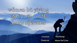 Canción China español sub HSK 3【我们不一样wǒmen bù yíyàng   】Carácter + pinyin + español sub 听歌学汉语