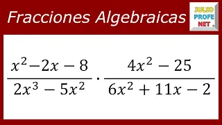 MULTIPLICAR FRACCIONES ALGEBRAICAS - Ejercicio 1