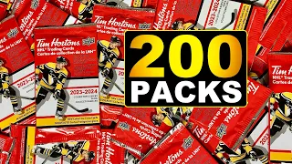 Opening 200 Packs of 2023-24 Upper Deck Tim Hortons Hockey Cards - NHL Trading Cards