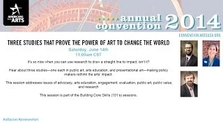 2014 Annual Convention: Three Studies that Prove Art Can Change the World