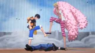 Luffy vs Doflamingo (Dressrosa Final Battle Storymode Cutscenes)-ONE PIECE FIGHTING PATH#op#opfp