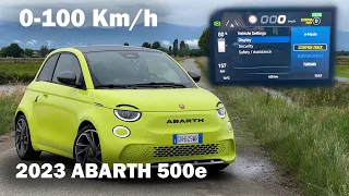 ABARTH 500e / 0-100 kmh - All modes TEST