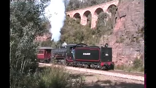 Zig zag railway. Steam engine whistle scares me in front of hot chicks. 1072 wheel slip.