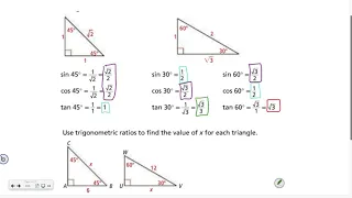 Geometry 8-2: Trigonometric Ratios