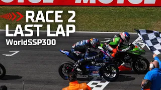 The CLOSEST-EVER FINISH in WorldSSP300 after stunning LAST LAP in Race 2 | #NLDWorldSBK