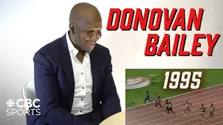 Donovan Bailey Reacts to his 1995 Track and Field Worlds 100m Race | CBC Sports