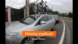 Thule Freeride 532. Explicare montaj suport bicicletă pentru bare Opel Astra j