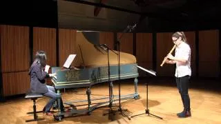 Telemann: Sonate C-Dur, 1. Satz, TWV 41: C5, Laura Schmid, Blockflöte, Eriko Wakita, Cembalo
